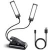 CAHAYA HX-JZD015-2-B - Lampada da leggio con 3 modalità di luminosità, portatile, regolabile, ricaricabile, con cavo USB, per lettura