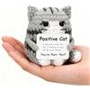 HVIHWI Gatto Positivo Amigurumi, Regalo Incoraggiante e Portafortuna, Bambola Fatta a Mano per Supporto Emotivo, Regalo Motivazionale per Amici, Colleghi e Famiglia, Mini Decorazione Grigia