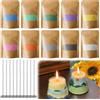 GBKDQQ Sabbia per candela con stoppino: 10 colori, granuli, 500 g, candele di sabbia, candele fai da te, set di granuli di cera per candele fai da te (80 stoppini da 10 cm)