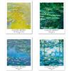 Berkin Arts Stampe da Parete Fiori Senza Cornice, Set di 4 Poster, Carta artistici di alta qualità Taglia: 20X25 cm, Artistica Famoso Dipinto Verde per camera da letto Claude Monet Painting