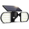 OUSFOT Faretto LED da Esterno Solare 56 LED Luce SolareLED Esterno con Rivelatore 2200 mAh, Lampada Solare da Esterno IP65 Illuminazione da Parete Esterna per Giardino, Garage