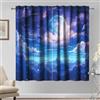 Kzzfqxb 117×183cm Set di 2 pannelli di tende del cielo notturno, finestra con cielo blu, luna blu e nuvole, ideali per ragazze e ragazzi, per la camera da letto e il soggiorno
