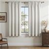 MRTREES Tende per Interni Corte 2 Pezzi 140x160 cm con Passanti, Effetto Lino Bianco Avorio Semitrasparente Leggero e Morbido, Tenda Lino per Cucina Camera Cameretta Soggiorno Finestre Moderne