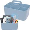 HVIHWI Cestino Organizzatore Con Manico, Cestino Multiuso In Plastica Con 5 Scomparti, Cestinos Impilabile Per La Pulizia Cestinos Portatile Per L'Artigianato Cestinos da Scrivania per Trucco, Ufficio (Blu)