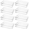 Keboyoe 8pcs Contenitori Rettangolari in Acrilico Trasparente con Coperchio | per Gioielli Oggetti Artigianali Caramelle,13x10x2.6cm, Scatole Acrilico Organizer con Coperchio,Scatola Porta Oggetti