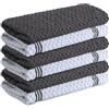 Infinitee Xclusives Strofinacci di alta qualità, confezione da 6, 100% cotone, 38 x 64 cm, ultra morbidi e altamente assorbenti, strofinacci in spugna per cucina, bar e pulizia quotidiana della casa,