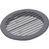 KOTARBAU® Griglia di ventilazione ⌀ 150 mm con protezione dagli insetti, colore grigio, griglia di ventilazione in plastica per la chiusura del canale di ventilazione, per scarico e aspirazione