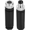 QUARKZMAN Connettore Aviazione M8 Maschio E Femmina 4 Pin, 4Pz Connettore Circolare Impermeabile IP67 Per Reti Strumenti Computer(Con 4 Chiavi)