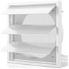 HG Power Griglia di ventilazione bianca da 100 mm, 140 mm x 140 mm, con lamelle e griglia di protezione dagli insetti, per cappa HVAC, per asciugatrici, ventilatori di scarico, bagno, garage