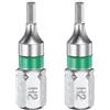 QUARKZMAN 2pz Punte Cacciavite Esagonale H2 1/4 Attacco Esagonale 25mm/1 Lunghezza Punte Testa Esagonale Magnetica in Acciaio S2 Cacciavite Elettrico