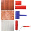 Yitobici Strumento per venature del legno per decorazioni murali fai da te, strumento per pittura in gomma per decorazioni murali, rullo per texture, 4 pezzi, rosso, blu