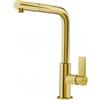 Foster 8498 859 Omega Plus Miscelatore Monocomando Cucina con Girevole e Bocca Estraibile trattamento PVD Gold Canna - 8498859