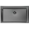 Foster 1257 856 Lavello da Incasso 1 Vasca Monovasca 780 x 470 mm sottotop Serie Quadra EVO Acciaio Inox PVD Gun Metal 1257856