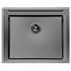 Foster 1255 856 Lavello da Incasso 1 Vasca Monovasca 570 x 470 mm sottotop Serie Quadra EVO Acciaio Inox PVD Gun Metal 1255856