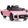 GarveeHome Auto elettrica per bambini - 6 V, doppio motore 25 W X2, doppia trazione, rosa