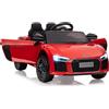 GarveeHome Auto elettrica per bambini - 6 V, doppio motore 25 W X2, doppia trazione, rosso