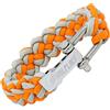 Wolflock Bracciale Paracord di alta qualità, intrecciato a mano con chiusura in acciaio inox, 24 centimeters, Nylon