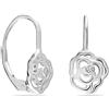 LeCalla Orecchini pendenti da donna in argento Sterling 925 con chiusura a monachella, leggeri, in stile bohémien, Samll, Argento sterling, Zirconie sintetico