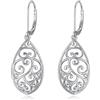 VONALA Filigree, orecchini in argento sterling 925, libellula/farfalla, lacrime, filigrana, orecchini a goccia, gioielli da donna, 0,5 x 1,53 Zoll (LxH), Argento sterling, Nessuna pietra preziosa