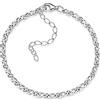 MATERIA by Matthias Wagner Materia, catena con maglia a barbazzale a S, in argento 925, diamantato, 3 mm, bracciale da uomo e da donna, regolabile a 18-23 cm, con scatola, #SA-26