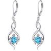 VONALA Leverback, orecchini in argento sterling 925, opalo/fiore, trifoglio, acchiappasogni, larimar, spada, orecchini a goccia, gioielli regalo per donne, Eine Größe, Argento sterling, Nessuna pietra