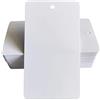Ziyero Mini Etichette in Carta con Foro Etichette Rettangolari in Carta Kraft Durevole, Protezione Ambientale, per Cartellini dei Prezzi, DIY, Album, Decorazioni Regalo Ecc— 300 Pezzi (Bianco)