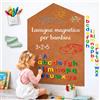 CREAKIDS Lavagna magnetica adesiva da parete per bambini Marrone Biscotto- Lavagna adesiva magnetica grande formato - Magnetic wall decal kids - Ideale come parete magnetica bambini per giocare