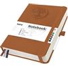 Mlife Quaderno A Pois B5 Con Motivo Albero Della Vita, 300 Pagine, Carta A Pois Da 100 G/M², Copertina In Pu, Elastico, Portapenne, 3 Segnalibri - Per Donna E Uomo, 19,5 X 25,5 Cm (Marrone)