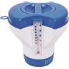 AVENLI Jilong Avenli Accessori Piscina Dispenser Galleggiante Universale con Termometro, Bianco, 25x25x20 cm
