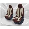 BREMER SITZBEZÜGE BREMER Coprisedili su misura Coprisedili pilota Coprisedili compatibili con camper Camper Hymer Ducato conducente e passeggero WPL412 Set di coprisedili in marrone/beige