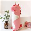 Yeqivo Lungo Unicorno Peluche Cuscino Carino Animale Cuscino Del Corpo Bambini Peluche Animale (Unicorno, 70 cm)