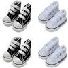 EUPSIIU 4 paia di Scarpe da Skateboard per Dita, Scarpa Sneaker in Mini, Mini Canvas Scarpa, Scarpe da Danza per Dita Breakdance, Mini Sscarpe per Dita, Mini Scarpe da Dito per Bambini (Nero, Bianco)