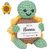 HUKUMA Regalo Nonna Tartaruga Positiva, Regali Originale e Divertente per Donna, Personalizzato Compleanno Natale Anniversario Regalo Festa Della Nonna Pasqua San Valentino