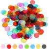 xolear 600 Pcs Fiches da Bingo, Trasparenti Segna Tombola Gettoni Plastica per Esercizi Giochi di Matematica Gettoni Colorati Giochi di Bingo per Giocattoli Educativi Adatti Famiglie, Gruppi Attività
