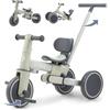 VITONIS bicicletta senza pedali da 1 anno, triciclo 5 in 1 con barra di spinta per bambini, girello per bambini da 1 a 3 anni Regali e giocattoli (verde)
