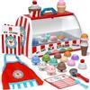 Lehoo Castle Gelateria Giocattolo Bambini, Cucina Giocattolo per Bambini, Giochi di Ruolo Regalo per Bambina 3 Anni(Rosso)