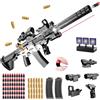 YeahBoom Pistola giocattolo per bambini, giocattolo morbido bullet gun M416, pistola in schiuma, ricarica manuale, pistola morbida per 12 + regali per bambini
