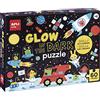 Apli kids 18813-Puzzle fluorescente Glow in the Dark-Modello Spazio-Effetto Fluo, si illumina al buio-60 pezzi dimensioni 6 x 6 cm, 18813