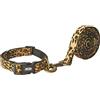 YUDOTE Collare e guinzaglio per cani in nylon Set Combinazione media,forte collare e guinzaglio con tessuto floccaggio premium per razze di taglia media Camminata quotidiana,motivo leopardato marrone
