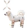 Penitue Pantaloni Antisporco per Cani Piccola Taglia, Stivali Antipioggia Protettivi Antipolvere con Bretelle Regolabili Migliorate per Cani 3,63-6,8kg Passeggiate Escursioni All'Aperto (Bianco Sporco)