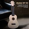 Estink Kit Ukulele Fai da Te 21 Pollici, Legno di Tiglio Non Verniciato, 4 Corde, Progetto Creativo per Bambini e Adulti