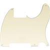 Musiclily 5 Fori Blank Tele Pickguard Battipenna per Chitarra Fender USA/Mexican Telecaster Esquire,3 strati Crema