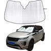 DIYUCAR Parasole per parabrezza auto compatibile con Range Rover Evoque 2019-2025, protezione solare per parabrezza anteriore, parasole pieghevole anteriore, blocca i raggi UV, protezione
