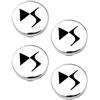 ZEXIJOW Coprimozzo 60 mm per Citroen DS3 DS4 DS5 DS6 DS7 DS9 Auto,Fregi Cerchi in Lega Copertura Centrale Ruota,Copertura antipolvere (Argento (sfondo argento))