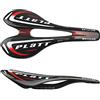 PLATT Sella per bicicletta in fibra di carbonio, leggera, sportiva, per bici da strada e MTB, colore rosso lucido, unisex, per adulti