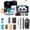 XCMAN Kit completo per la messa a punto e lucidatura di sci e snowboard con ferro da sciolina, cera per sci, regolatore di bordo, PTEX per messa a punto, riparazione e lucidatura