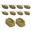 Snyvpra Method Feeder - Set di 8 cestini per mangimi da pesca con stampo per esca, 15 g, 20 g, 25 g, 30 g, 35 g, 40 g, 50 g, 60 g, accessori per la pesca alla carpa