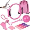 UPYOLUSCC Set di 13 accessori per pilates, per la casa, pilates, pilates, per la casa, pilates, kit essenziale per donne con palla da yoga, anello da yoga, accessori per pilates (rosa)