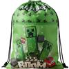 MINECRAFT - Sacca Sportiva per Bambino, Borsa Zaino per Asilo, Palestra, Piscina, Viaggio, Portascarpe