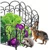 AMAGABELI GARDEN & HOME Amagabeli Garden Home Palizzata in Metallo 5 Pannelli da 46CMx230CM Recinti Recinzione Giardino Design Bello Robusto e Affidabile Resistente Staccionata Esterne in Acciaio Nero DA038